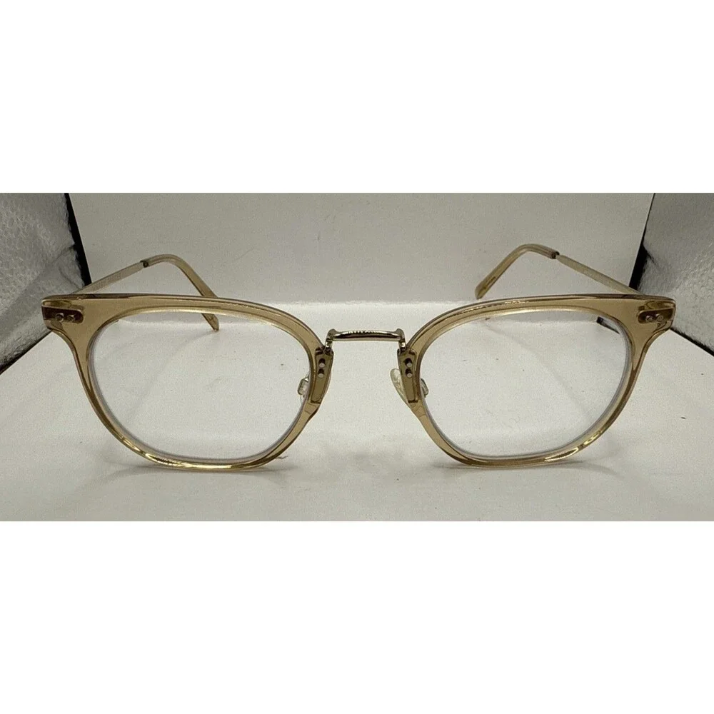 Warby Parker Eyeglasses Halton M 1177 Nutmeg Crystal/Riesling Square 50-22 145